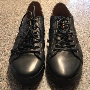 BLACKSTONE  from the Dutch Mountains men black leather shoes, size JM11, NWOT